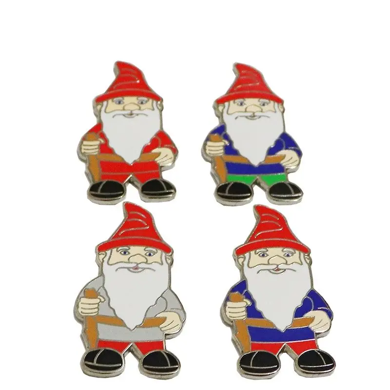 Vendor merry Santa Lapel Pin refinement Magnificent Cartoon shape red Santa Claus Christmas gift Zinc Alloy hard enamel badge