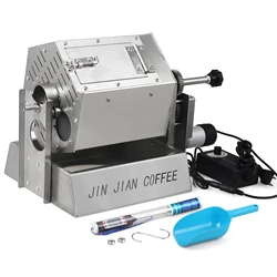 3.4L Capacity Mini Electric Coffee Beans Roasting Baking Machine Fuel Gas Direct Fire Nuts Grain Soybean Beans Roaster