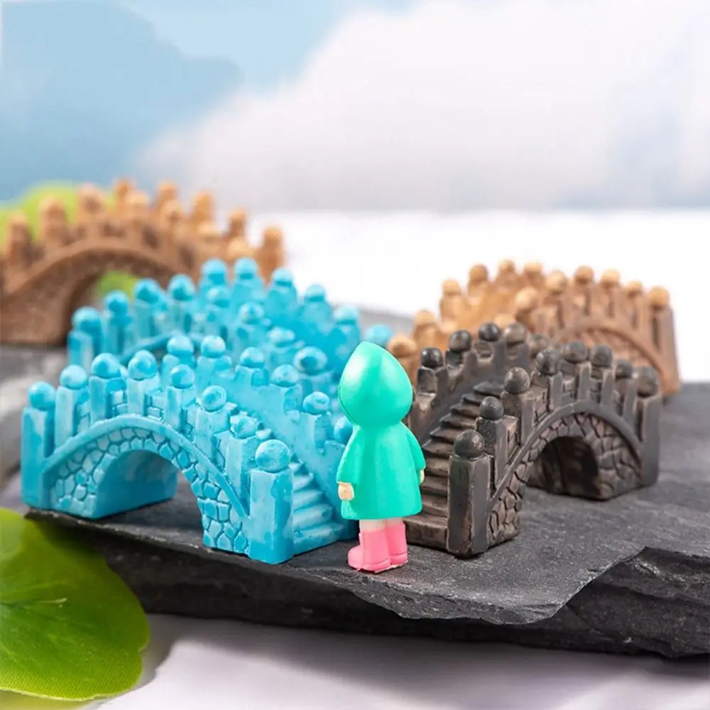 Micro-landscape Resin Bridge Miniatures Resin Craft Court Style Jiangnan Small Bridge Small Bridge Mini Decoration Material