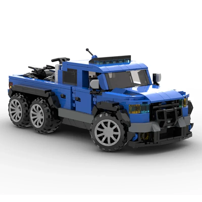 City Car Model Moc Building Bricks F-150 Vehicle With Trailer Technology Modular Blocks Gifts Christmas Toys DIY Sets Assembly