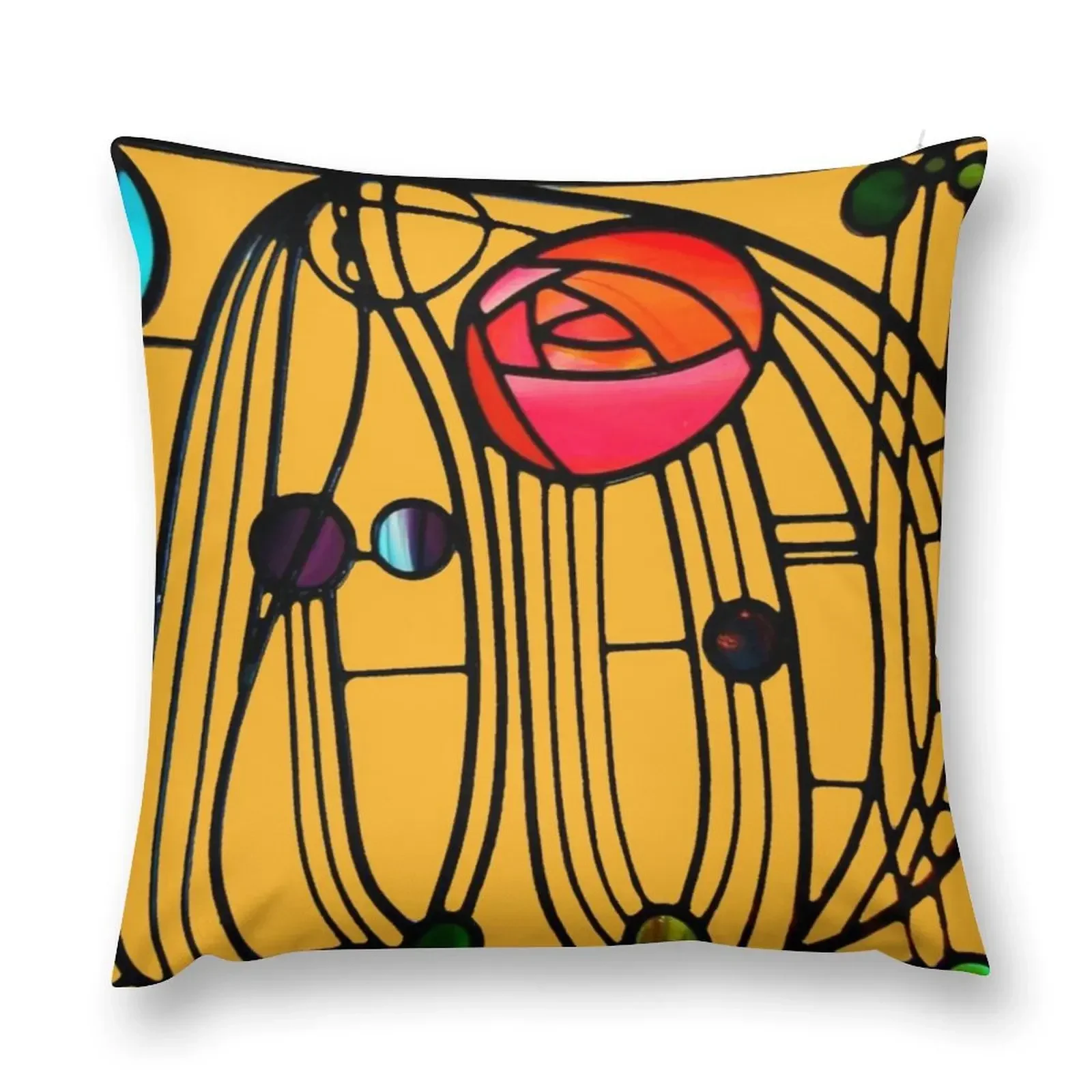 

Charles Rennie Mackintosh - Window, yellow Throw Pillow anime girl Christmas Pillowcase pillow