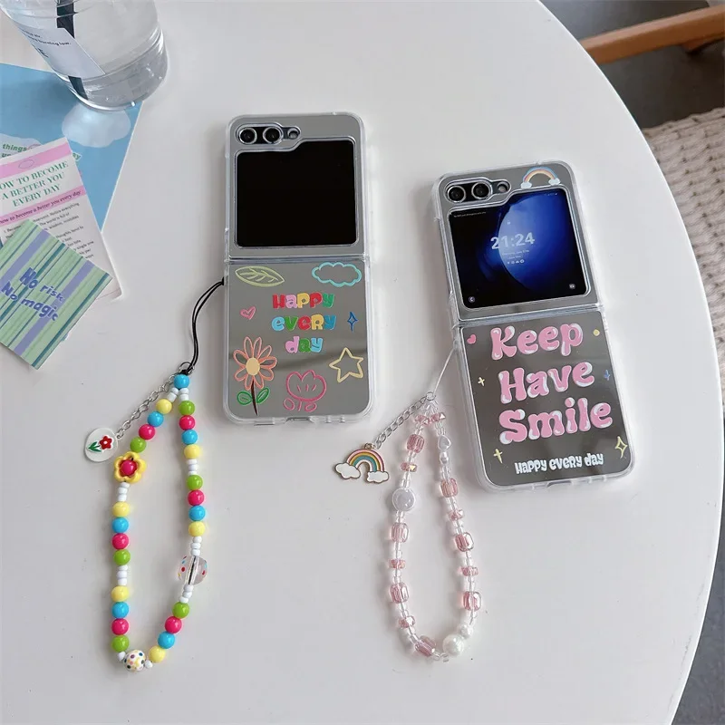 Regenbogens piegel Handy hülle für Samsung Galaxy Z Flip 6 5 4 3 Schutzhülle für ZFlip4 ZFlip5 ZFlip6 Hülle