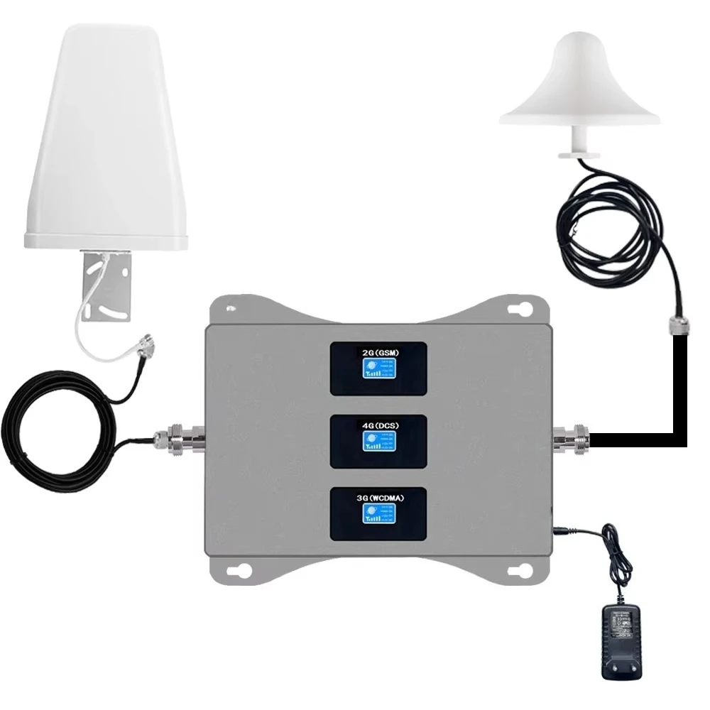 

Triples Band 3G 4g Signals Enhancer 900 1800 2100 MHz GSMS Mobiles Networks Enhancer Repeater/Telephone Signals Amplifiers
