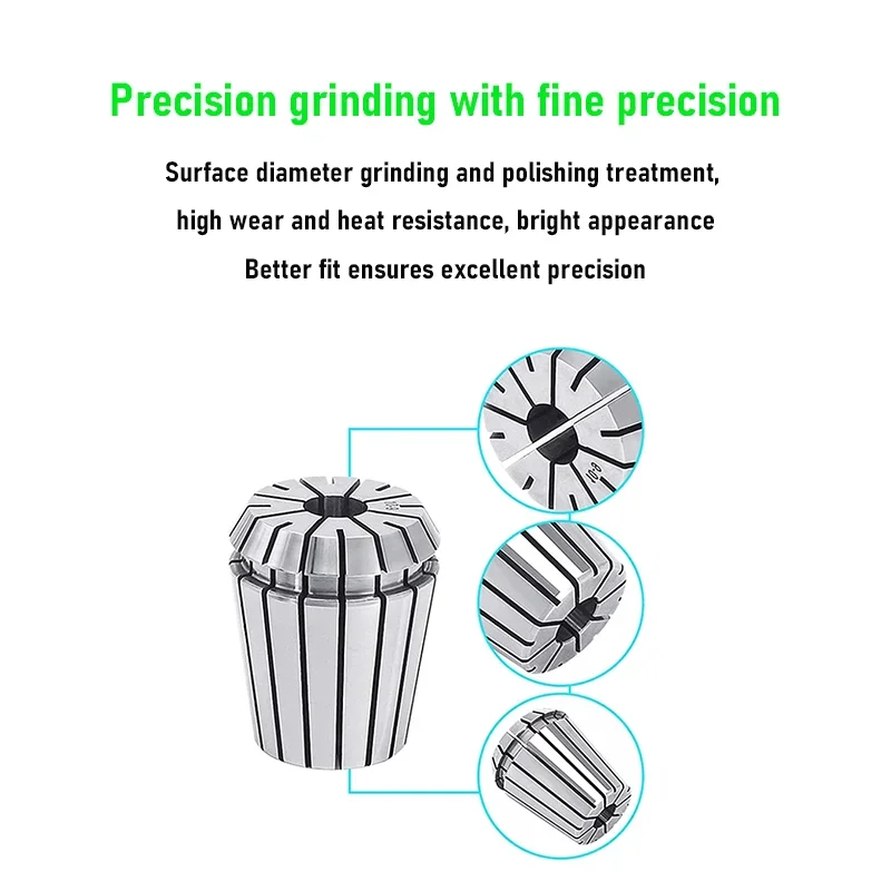 1PC ER50 ER40 ER32 ER25 AAA/UP High Precision 0.003mm Spring Collet Suitable Engraving Machine Spindle CNC Machining Center