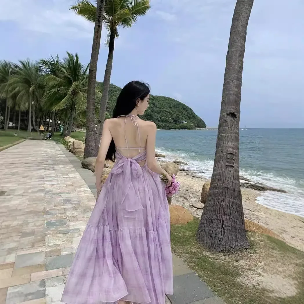 V-Neck Long Dress P… - image