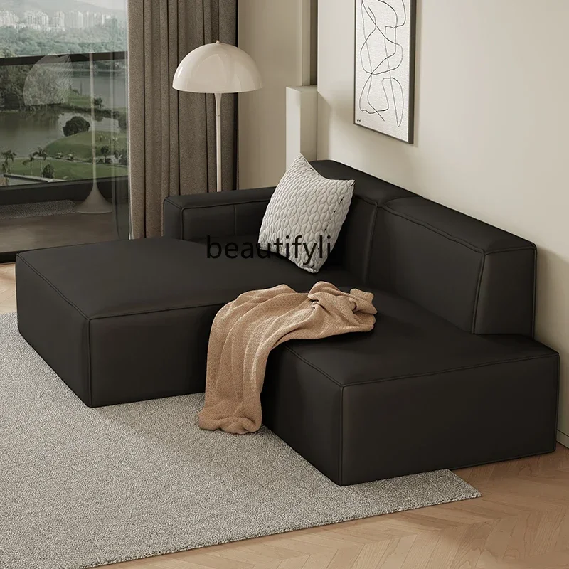 

YH8 Italian minimalist, silicone leather, simple and modern, apartment small combination sofa seat