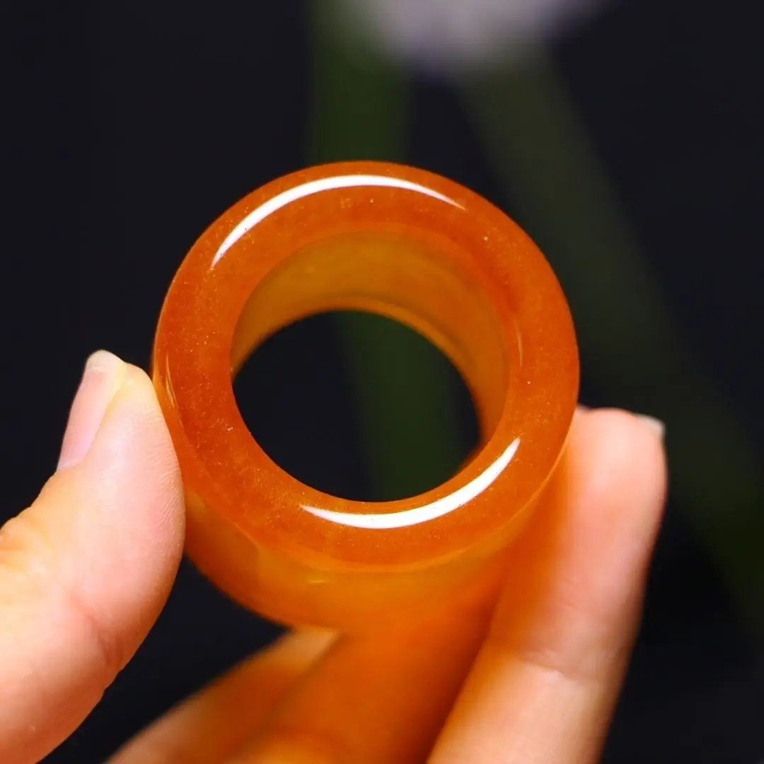 

Natural Myanmar Jadeite Yellow Jade Band Rings Men Women Healing Jewelry Genuine High Ice Grade A Burma Jade Thumb Ring