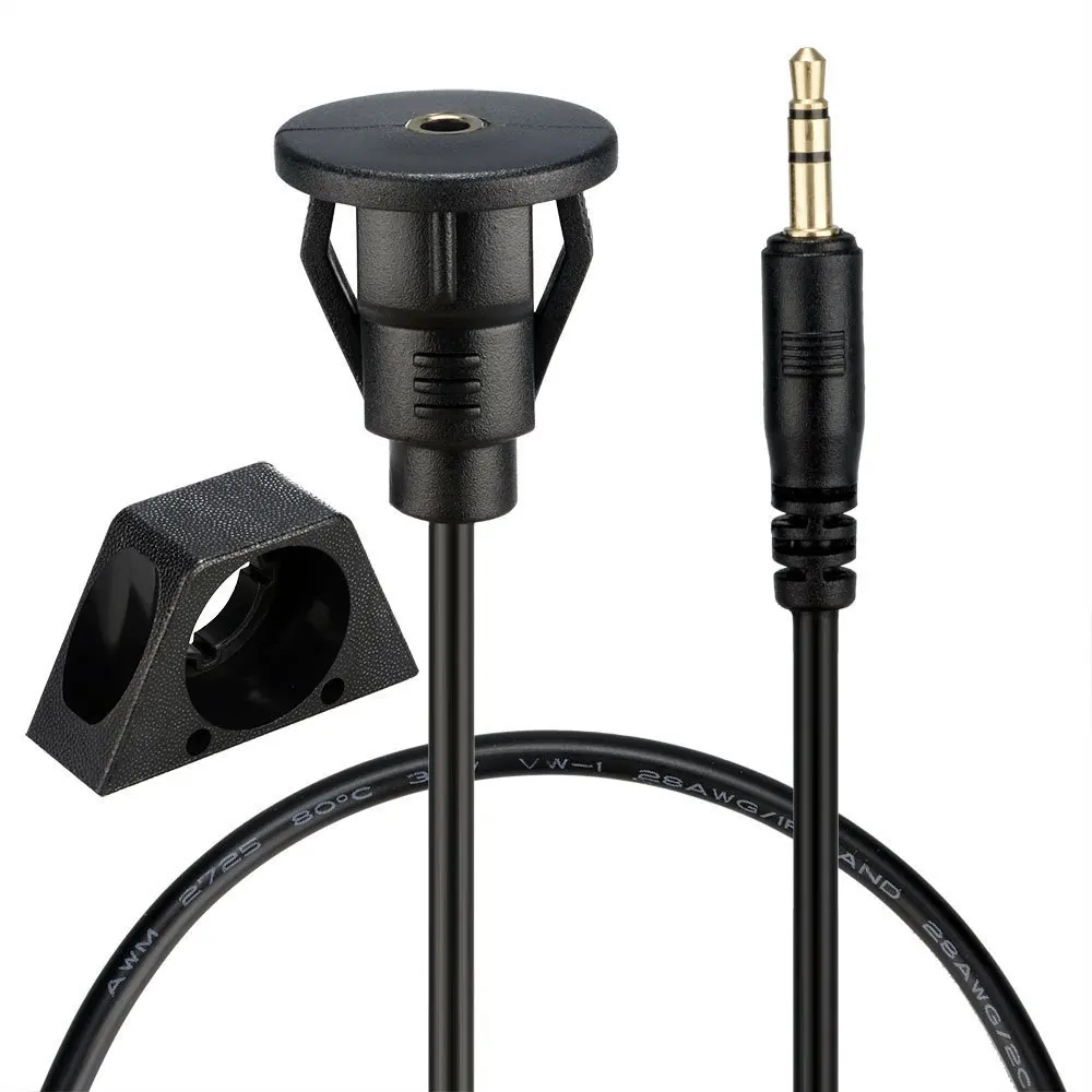 1m Car Truck Dashboard Flush Mount 3.5mm 1/8