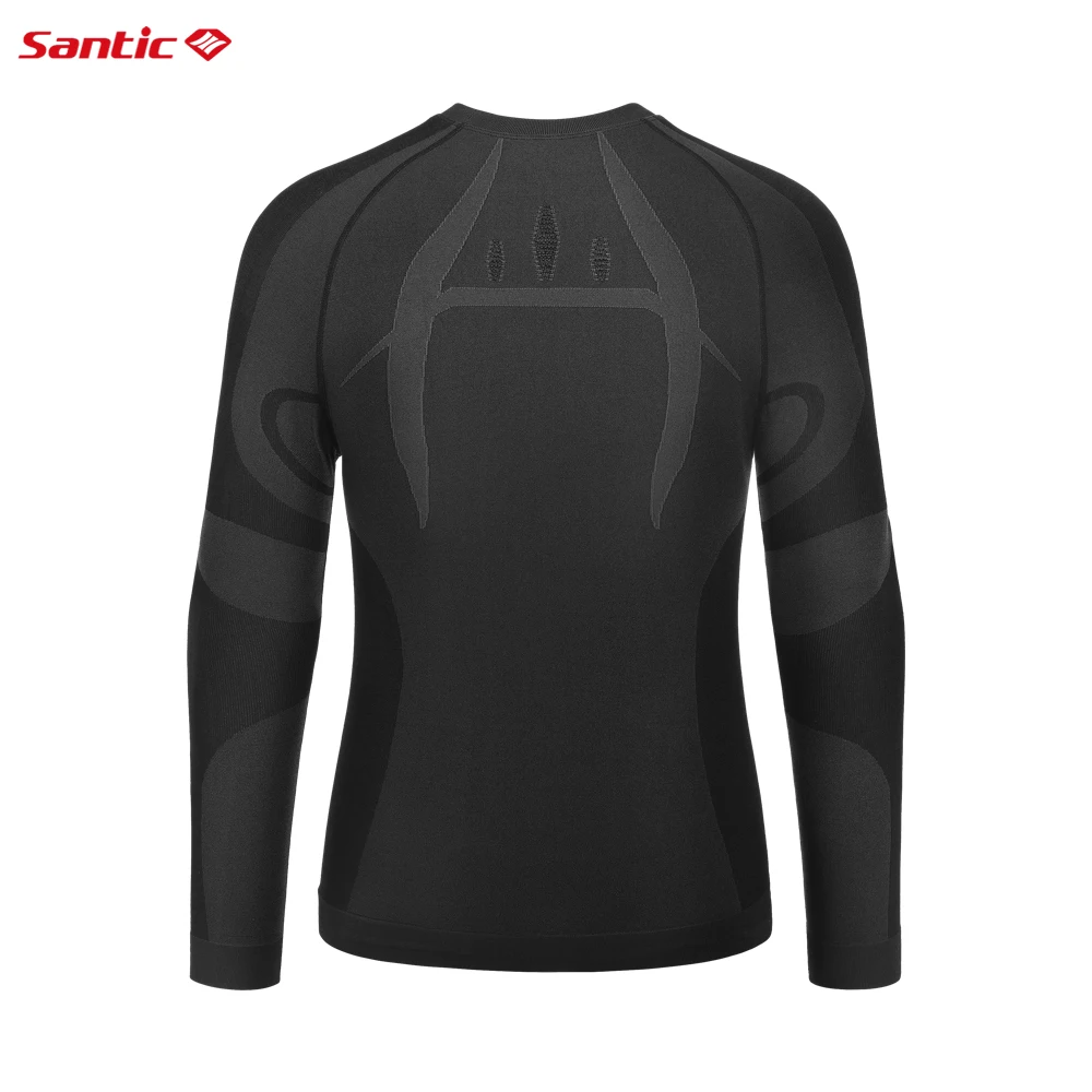 Santic Men\'s Winter Cycling Long Sleeve Thermal Keep Warm Cycling Long Sleeve Tight Sports Underwear 2C01144G