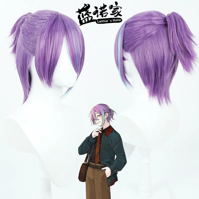 

NIJISANJI Virtual YouTube Kamishiro Rui Cos Cosplay Wig Halloween Party Prop Synthetic Hair Heat Resistant Fiber + Wig Cap