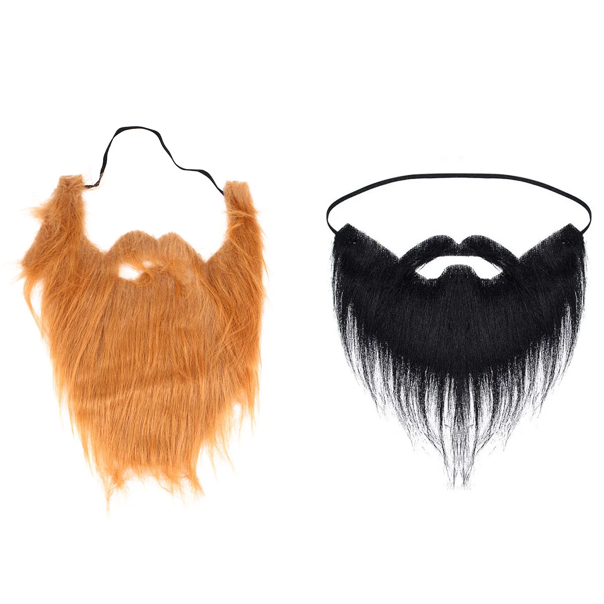 

2 Pcs Halloween Fake Beard Performance Prop Pirate Costume Mustache Party Facial Prom Beards