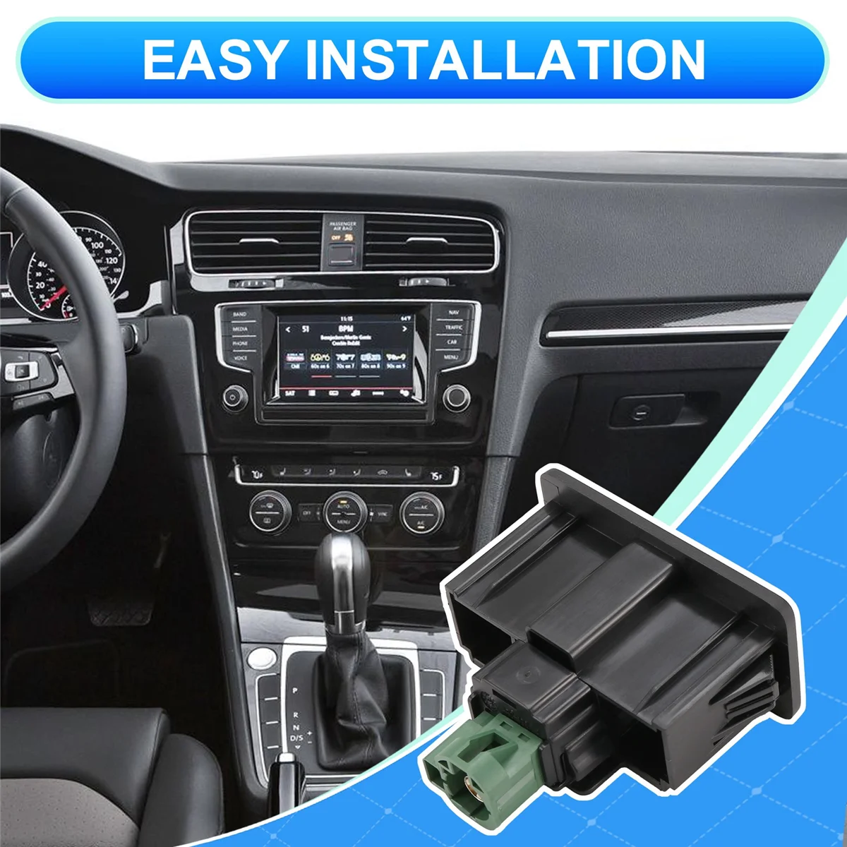 Araba USB AUX CarPlay MDI USB AMI VW Golf 7 için fiş soket koşum yüklemek 5G0 035 222 F 5QD 035 726 E 3GD/ 5G0 035 222 E