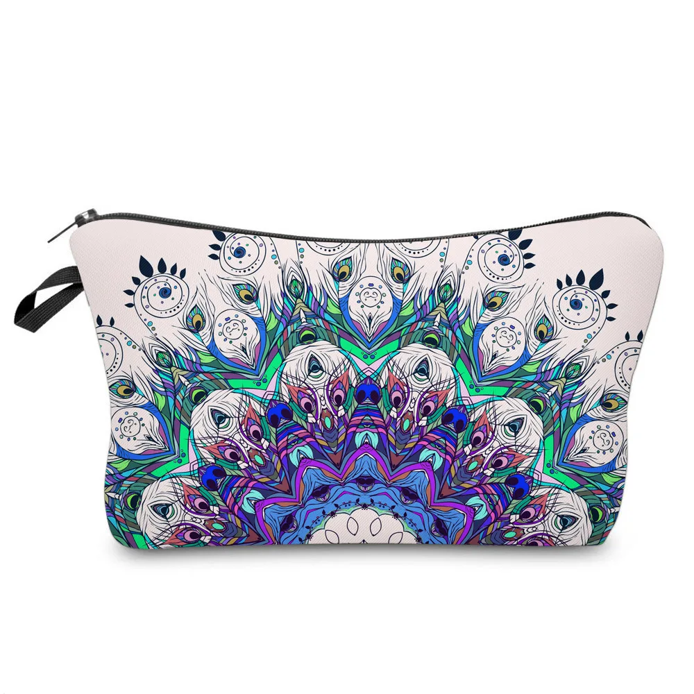 Hot-selling Mandala Flower Cosmetic Bag Home Business Trip Large-capacity Cosmetic Storage Bag Travel Toilet Bag Makeup Pouch