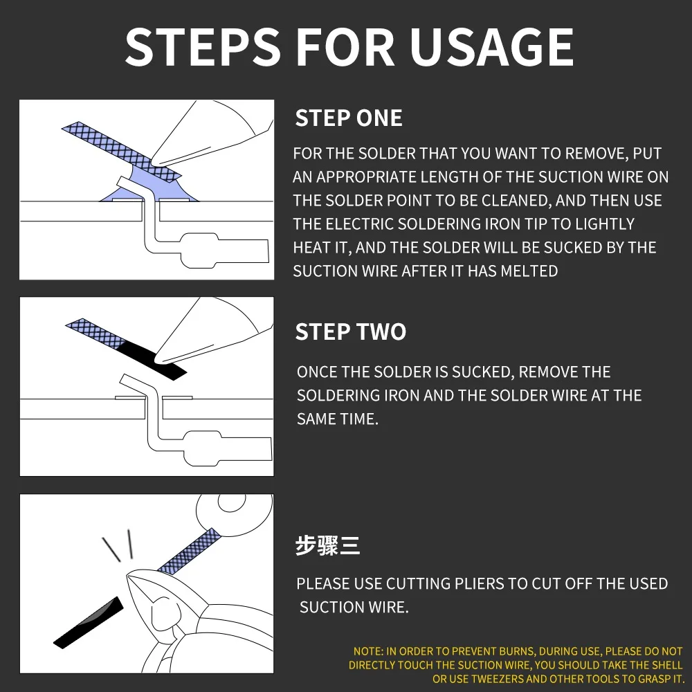 LUXIANZI 1.5/2.0/2.5/3.0/3.5mm Width 1.5M Length Desoldering Braid Welding Solder Remover Wick Wire BGA Soldering Repair Tools