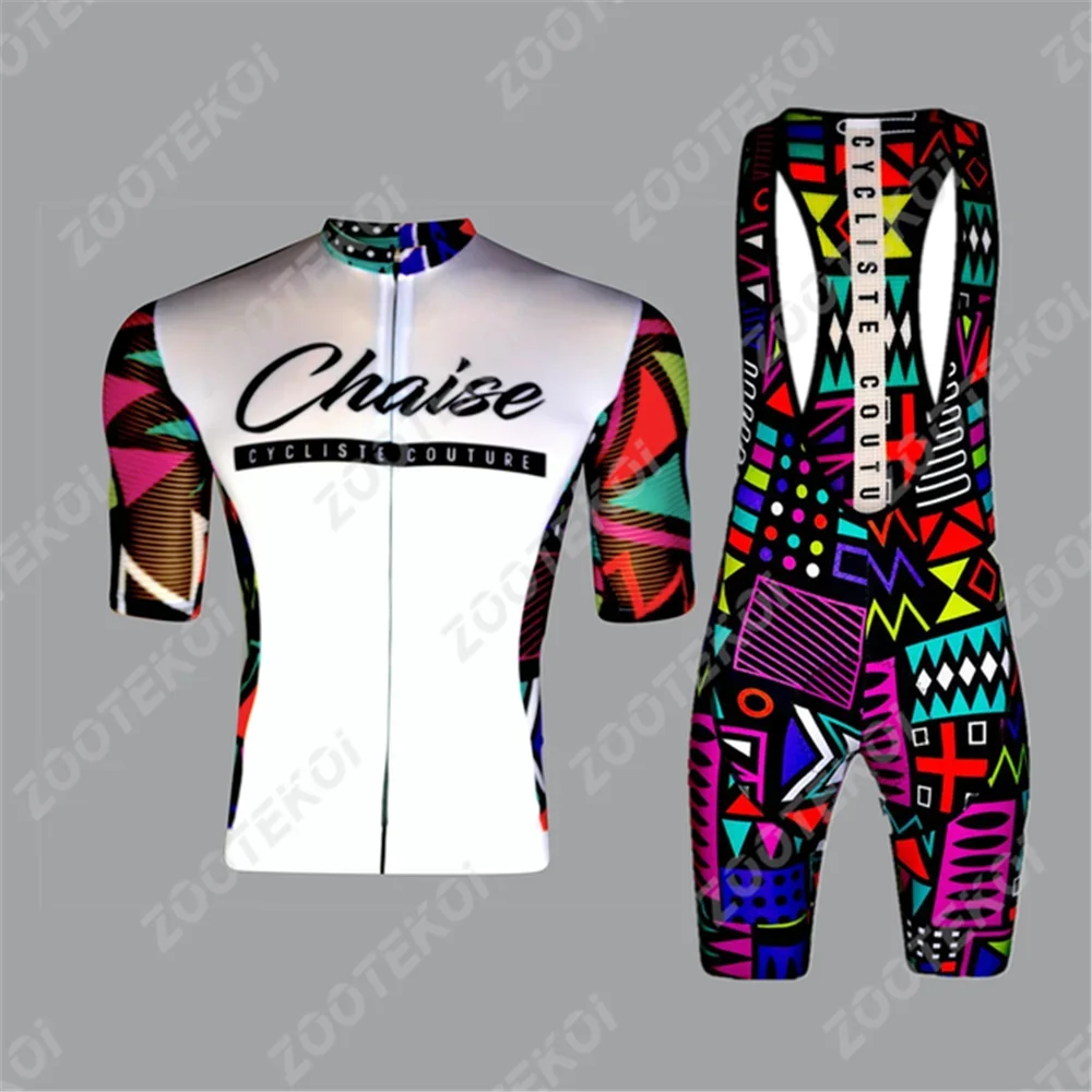 Chaise Pro Team Jersey Set Mens Cycling Clothing Short Sleeve Kit Race Riding Uniform Summer Road Bike Ropa Ciclismo Hombre 2022