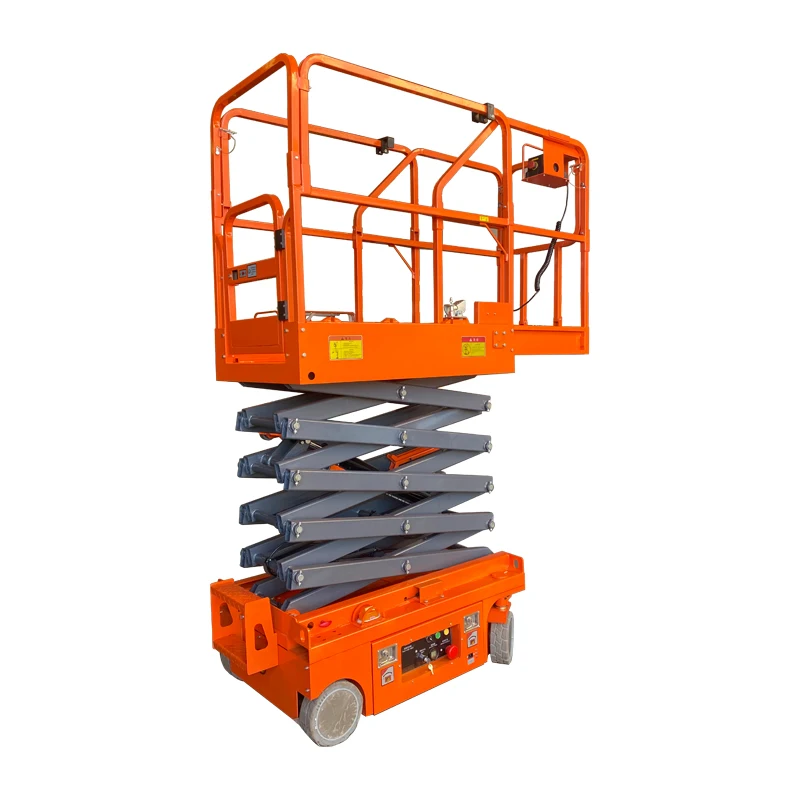 Customized 500KG Portable Electric Mobile Scissor Lift, Wheeled Lifting Platform for Garage Car Repair