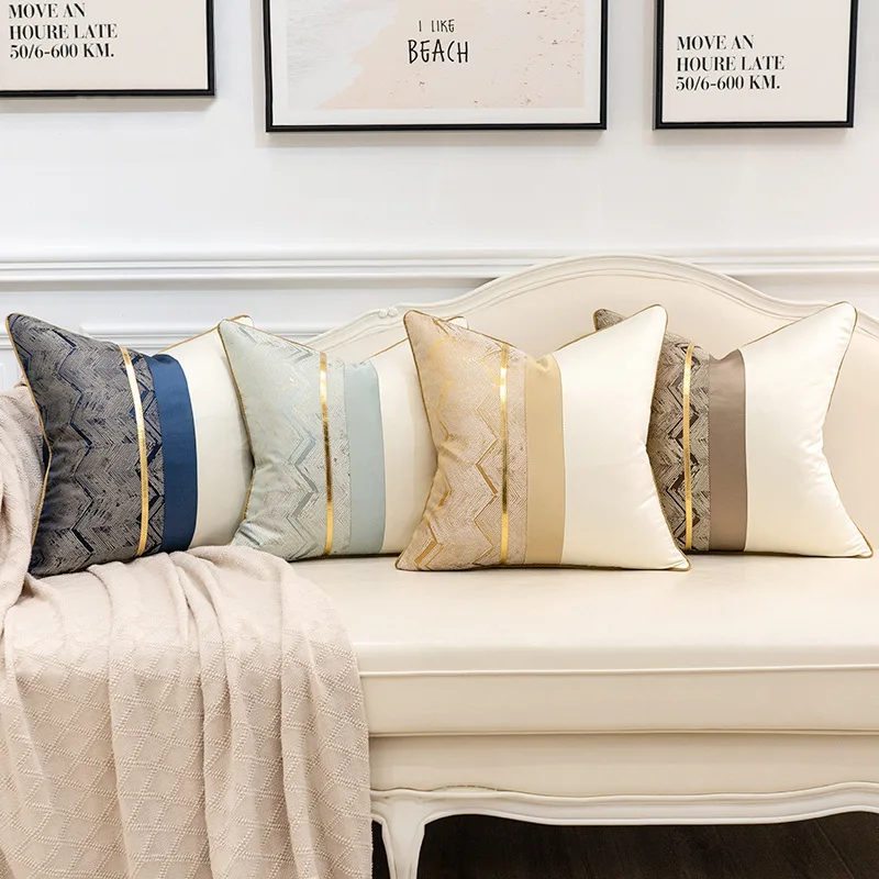 Modern Luxury Style High Precision Cushion Cover For Home Sofa Bed Throw Pillowcase Living Room Decorative