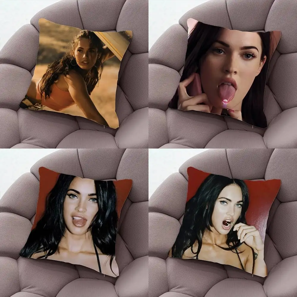 

M-Megan Fox Jennifer Pillow Case Plush Fabric Soft Pillowcase Double Sided Print Cushion Cover Household Gifts