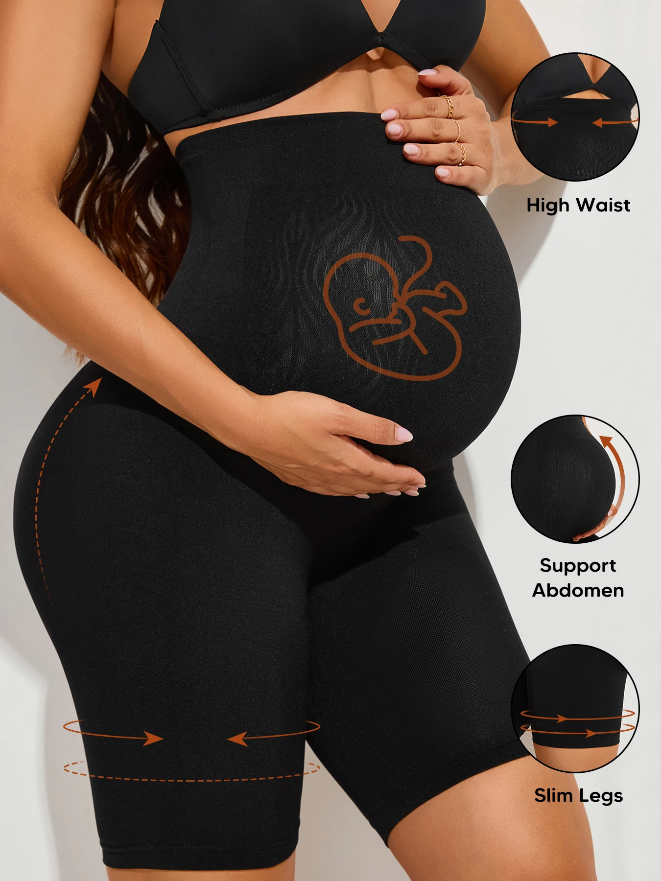 

Шорты для беременных над животом, байкерские шорты для йоги, активные спортивные брюки для беременных, широкие брюки