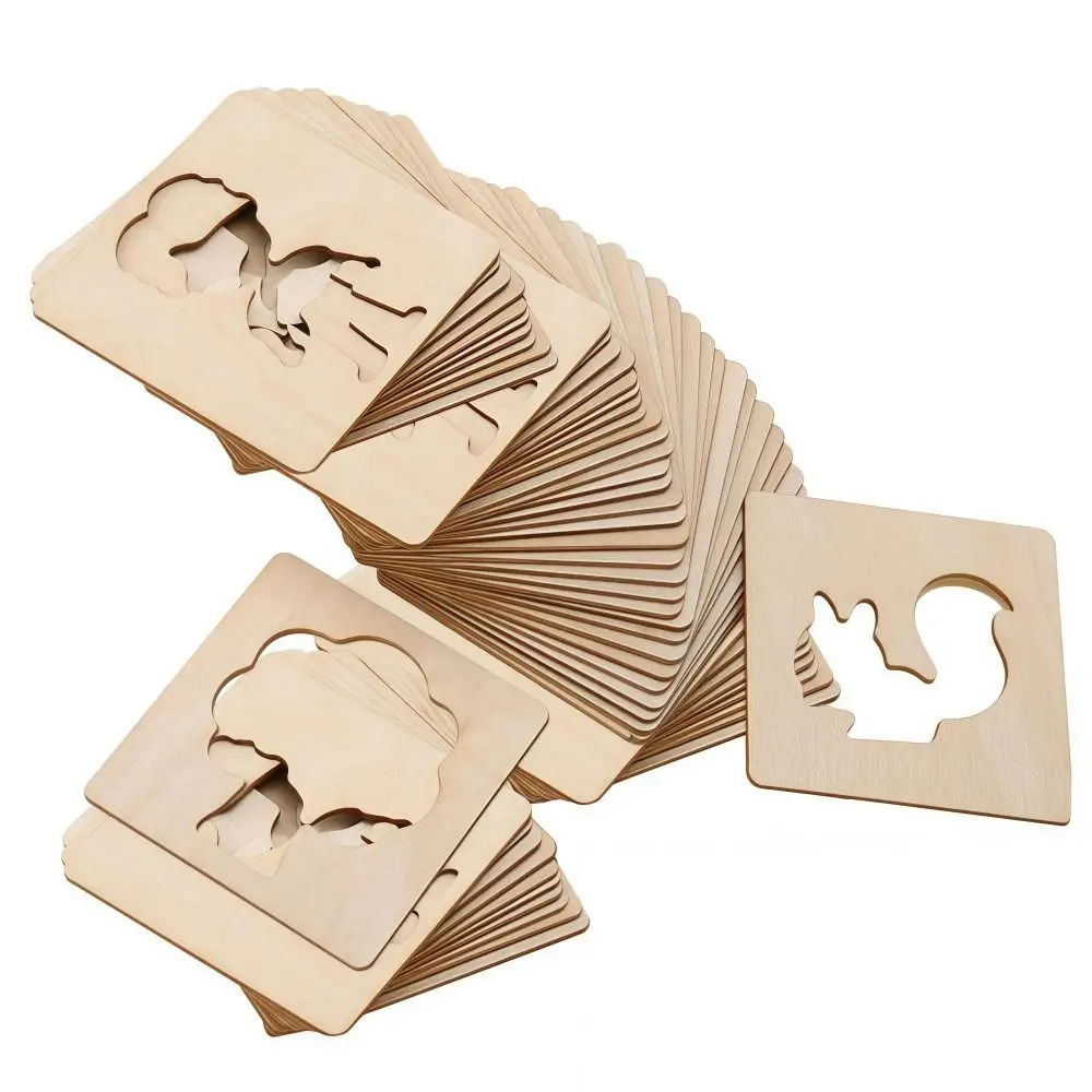 Fun Wooden Drawing Stencils Montessori Design Template