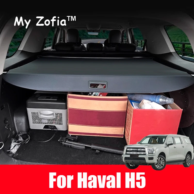 

For Haval H5 2023 2024 2025 Car Rear Trunk Curtain Cover Rear Rack Partition Shelter Canvas Storage Decoration Accessories