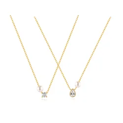 ROXI 925 Sterling Silver Waterdrop/Pearl Pendant Necklace For Women Elegant Pearl Clavicle Chain Wedding Party Jewelry Gift