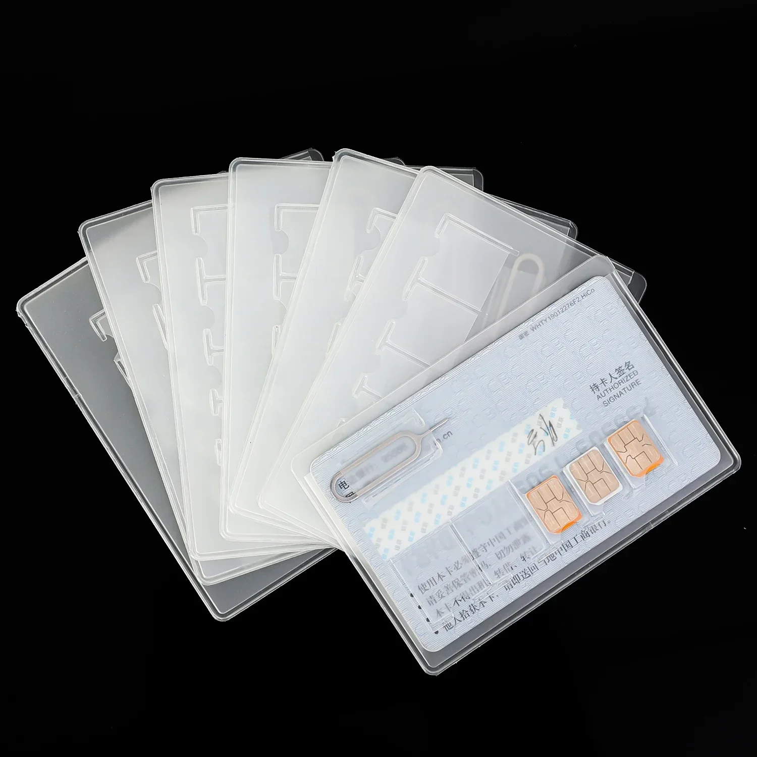 1-10Pcs SIM Micro Pins Nano Memory Card Protector Holders Card Ejection Bag Box Clear Pin/SIM/ Protective Holder SD Card Trays