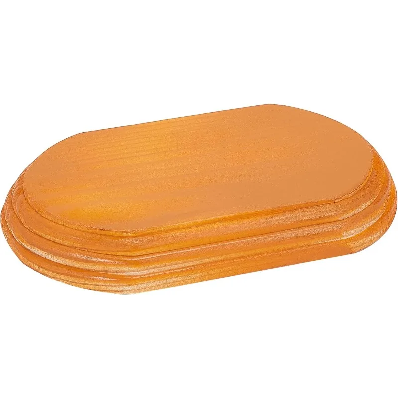 

1 шт. овальная деревянная подставка для дисплея 6x4 дюйма, деревянная подставка для трофеев с деревянной декоративной подставкой с краем Ogee для коллекционных статуй, статуэтка