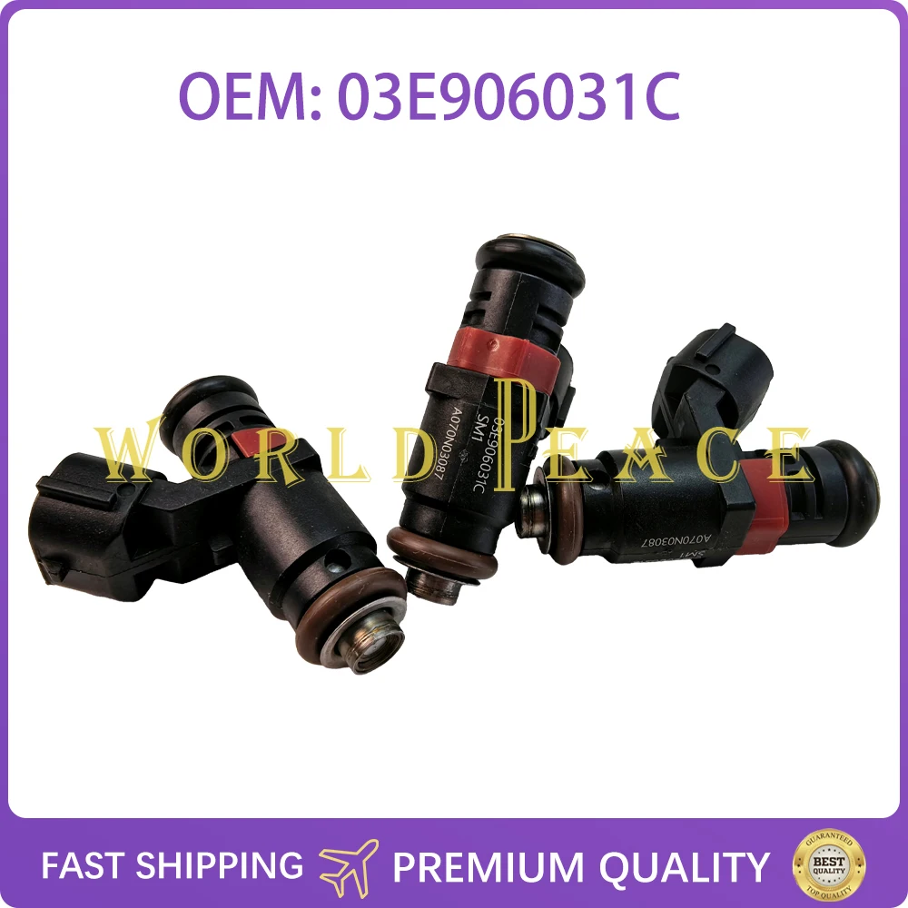 

3 шт. 03E906031A 03E906031C Топливные форсунки для VW Polo 2017-2021, Skoda Rapid 2016-2015, Skoda Fabia 2003-2014, Seat Toledo 2012-2015