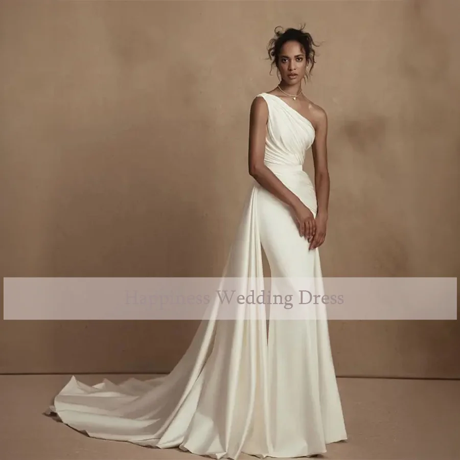 Customized One-Shoulder With Cap Evening Gowns Backless And Zipper Custom Made Mermaid Mother Dresses