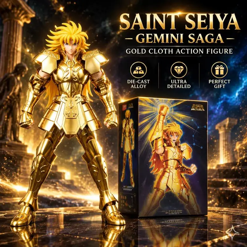 Genuine 1/12 Saint Seiya Champion Class Gemini Saga Phoenix Ikki Figures Action Figure Anime Assembly Model Birthday Gifts