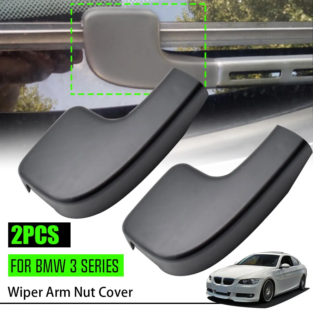 

2pcs Fornt Windshield Wiper Arm Head Nut Cover Cap For BMW 3 Series E90 E91 E92 E93 2004 - 2009 61617138990