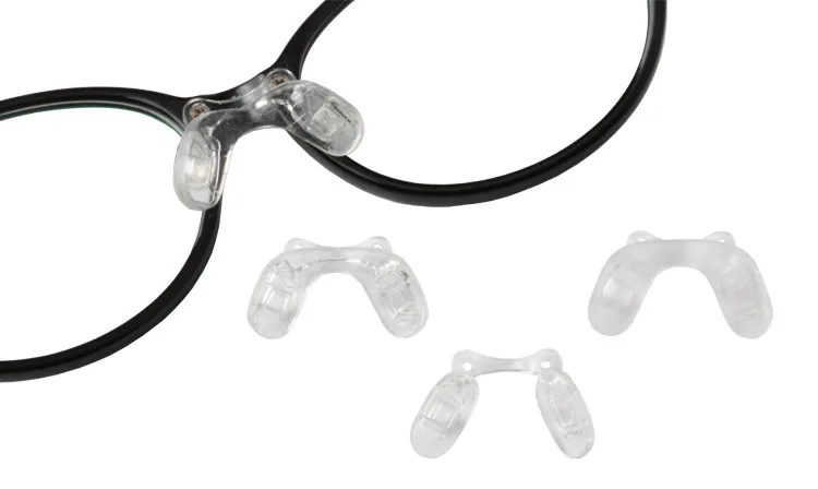 10 Stück Kinderbrillen Nasenpad Weiches Silikon Nasensteg Sattel Schraubentyp Doppelloch Einteilige Nasenpads Halterung Zubehör – Detail 1