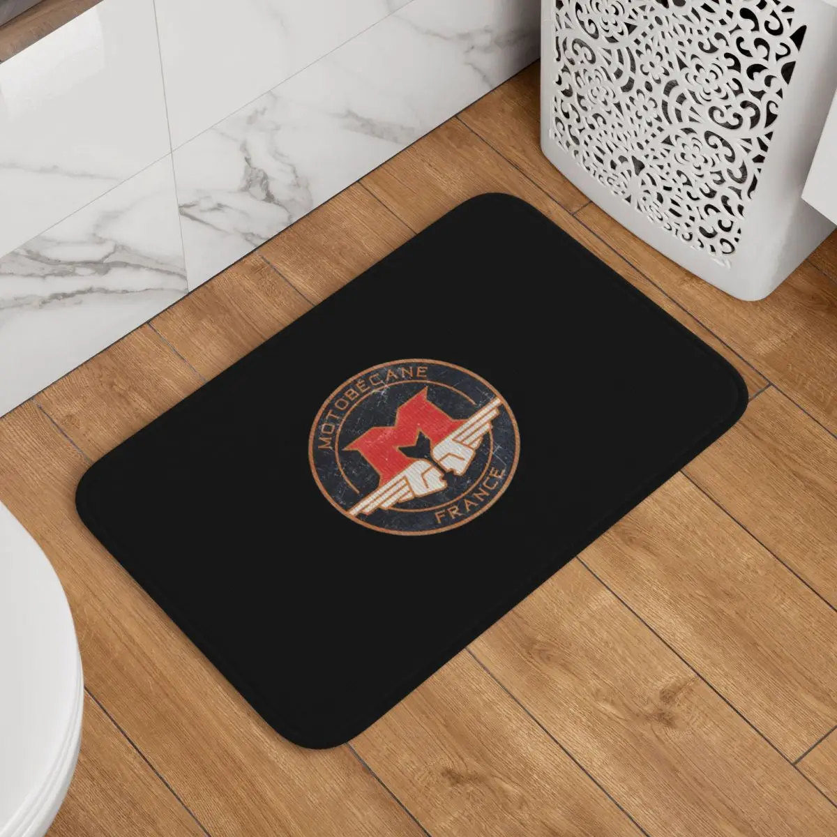 Motobecane Retro Badge Doormat Kitchen Entrance Home Floor Mat Anti-slip Carpet Rug for Bedroom Footpad Mats