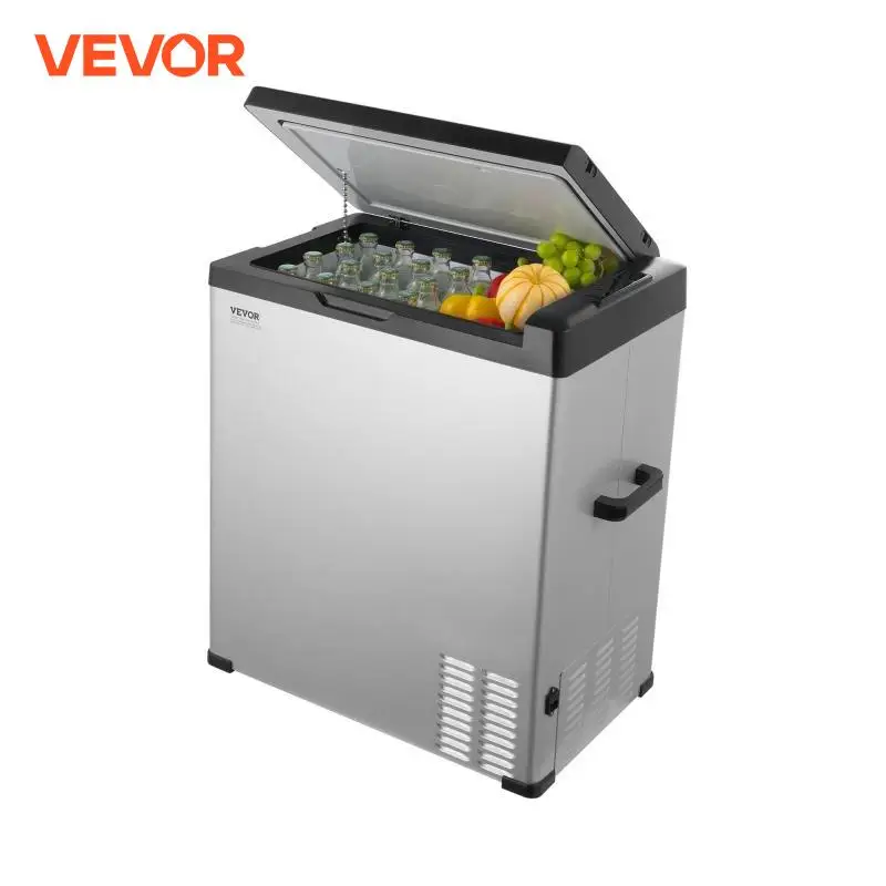 VEVOR Car Refrigerator 12Volt 70L Single -4℉-68℉ Adjustable Range 12/24V DC and 100-240V AC Compressor for Outdoor Camping RV