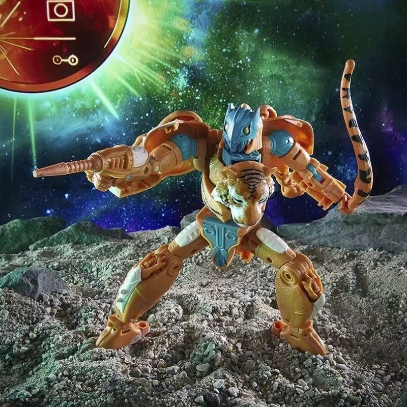 ของเล่นสะสม ทรานส์ฟอร์เมอร์ รุ่น Kingdom Series สีทอง รุ่น F2817 Class V Tigatron ฟิกเกอร์แอคชั่น ของสะสมสำหรับผู้ที่ชื่นชอบ เป็นของขวัญ