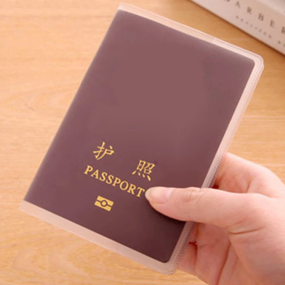 1PC Transparent PVC Passport Protecting Cover ID Card Cover Plain Waterproof Frosted Clear Passport Holder Travel Accessories