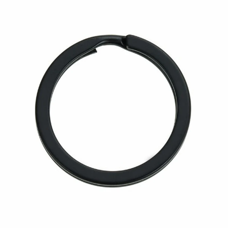 10ชิ้น/ล็อตขนาด25/28/30/32มม./35มม.สีดำโลหะ Key แยกแหวนคุณภาพสูงแหวน Fit กระเป๋าพวงกุญแจเครื่องประดับทำ