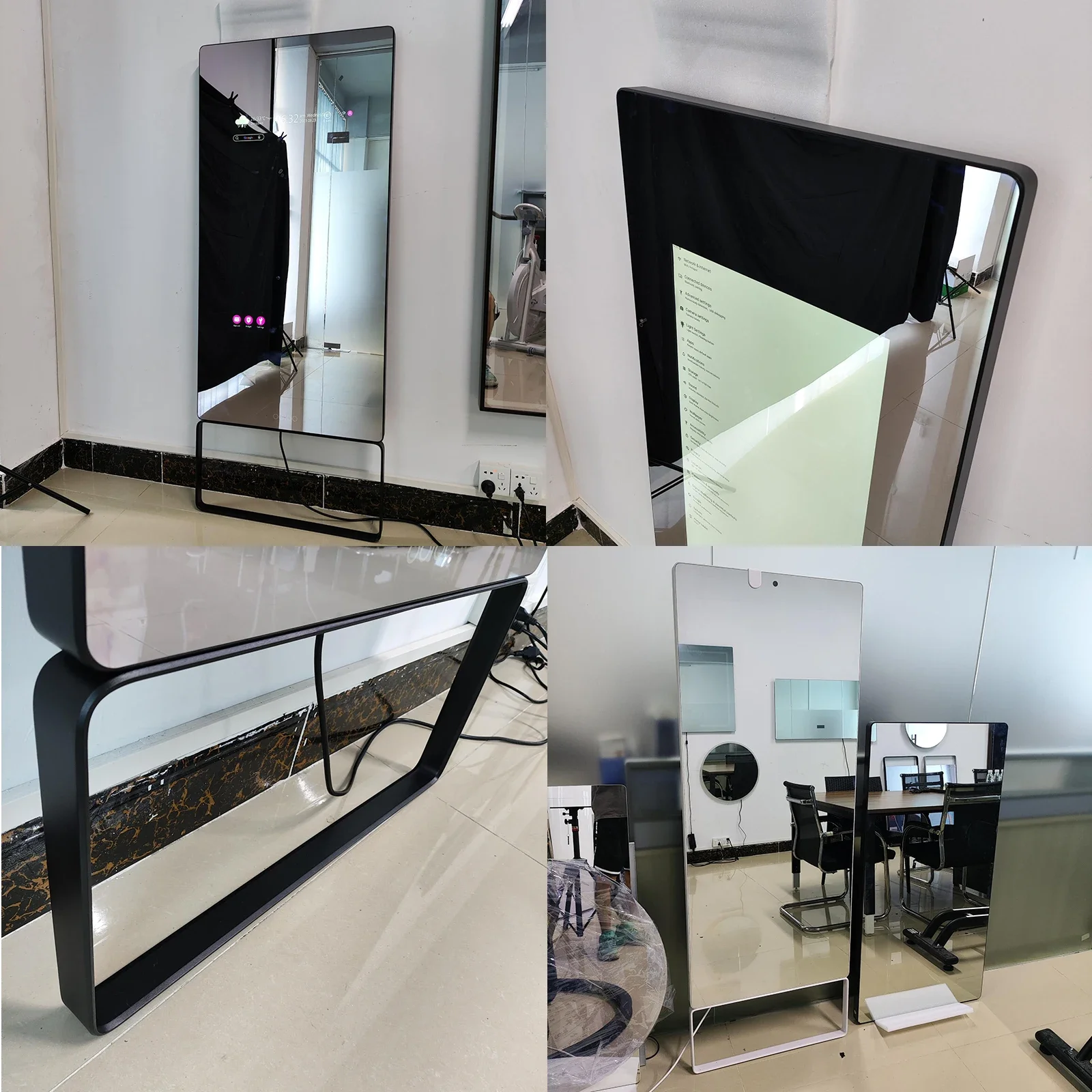 Home Smart Gym Exercise Mirror Fitness Touch Screen Lcd Display Intelligent Interactive Workout Mirror factory outlet