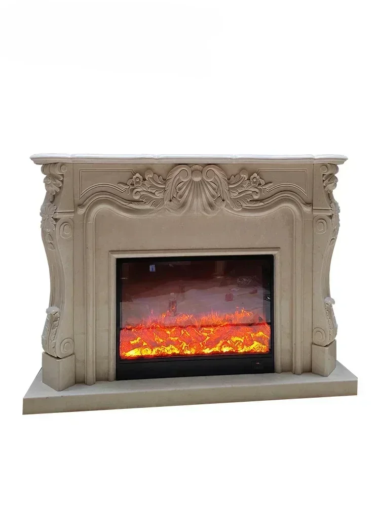 Marble Mantelshelf Beige Interior European Background Wall Hallway French Modern Stone Curio Cabinet