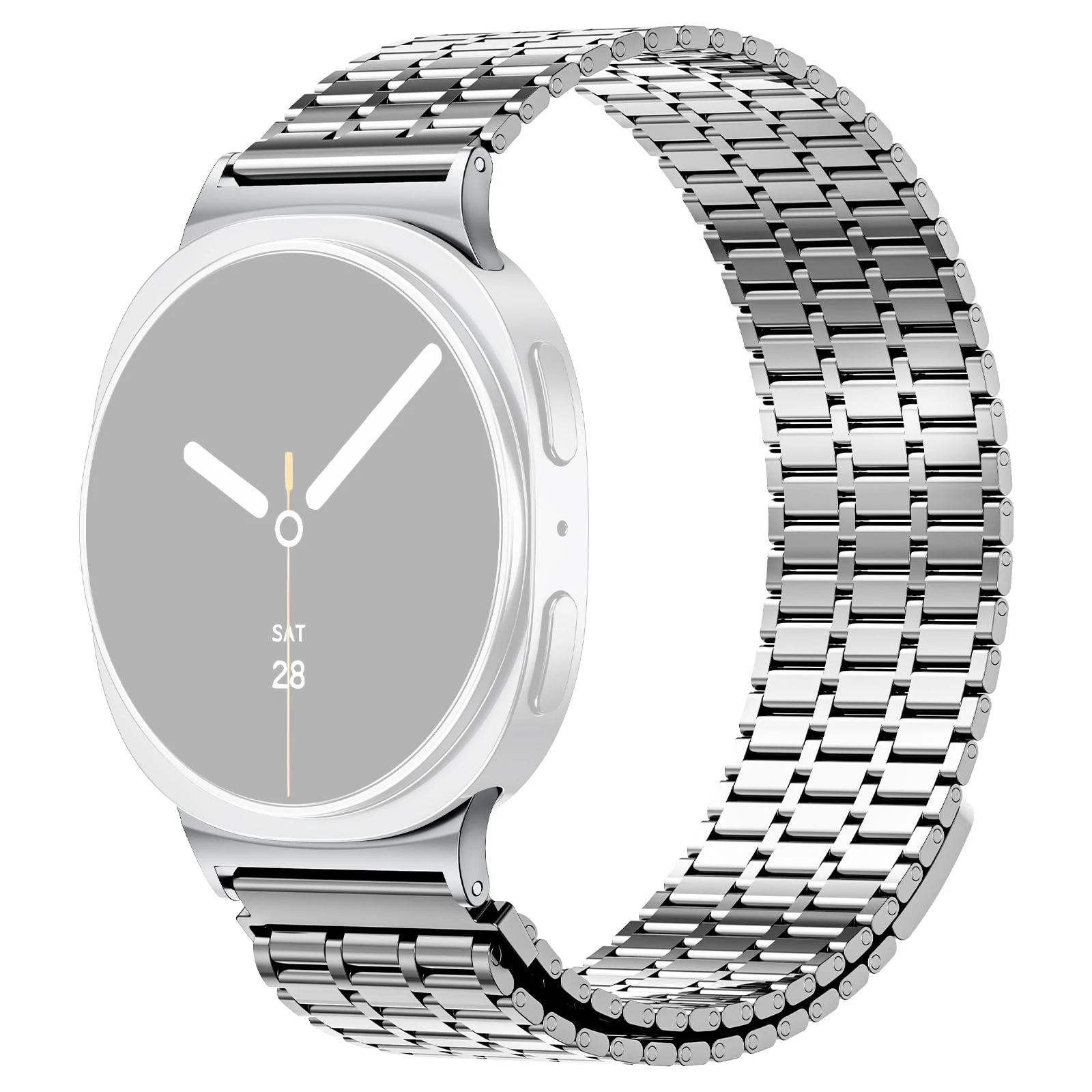 

Magnetic Strap for Samsung Galaxy Watch Ultra 47mm / Ultra (2025) 47mm Stainless Steel Watch Band, Silver