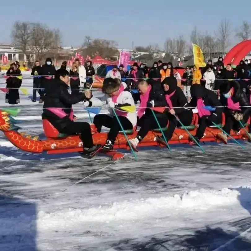 Ice dragon boat, new outdoor double four eight ice dragon boat