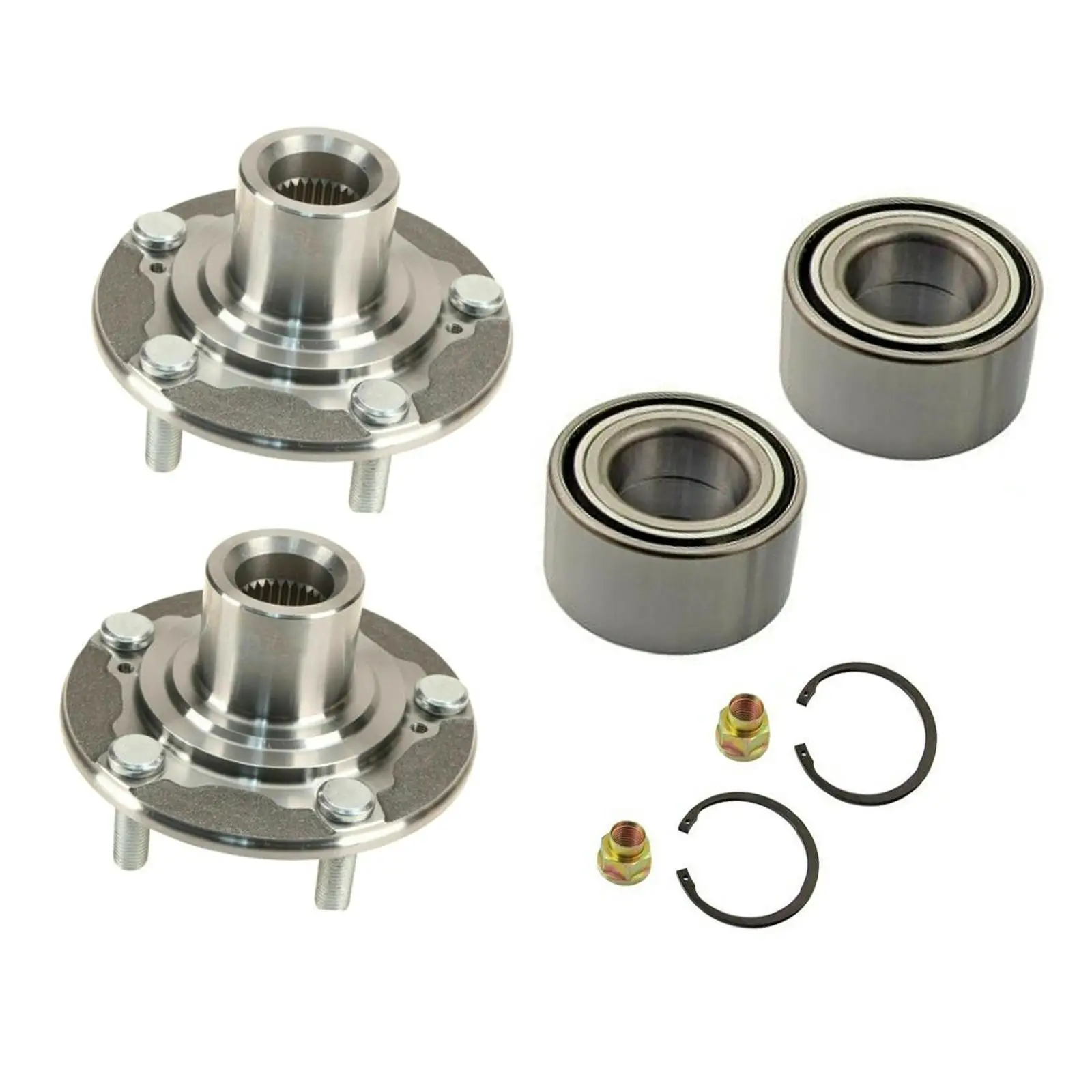 2x Front Wheel Hub Bearing Kits Durable Easy Installation Professional Spare