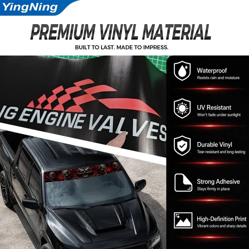 Red Skull Windshield Banner Vi - Car Accessories Banner recension och pris