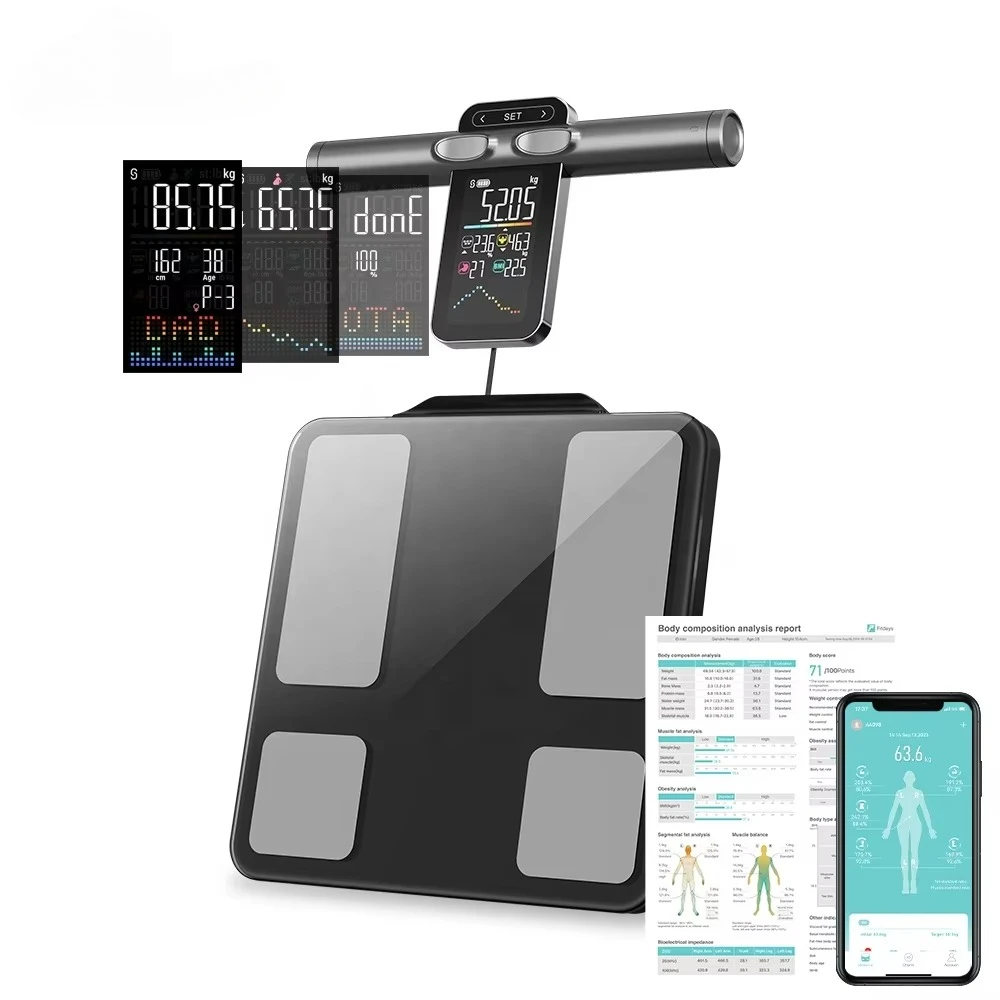 Intelligent Electronic Smart Body Fat Scales for Household Use Connects with Fitdays App-Digital Body Weighing