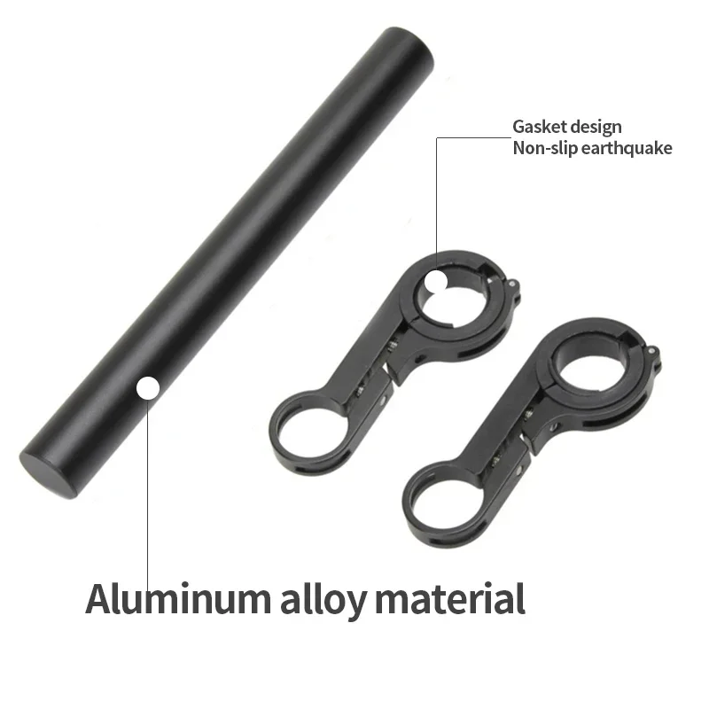 20CM Aluminum Alloy Bicycle Handlebar Extender Mountain Bike Front Light Bracket Lamp Flashlight Accessories