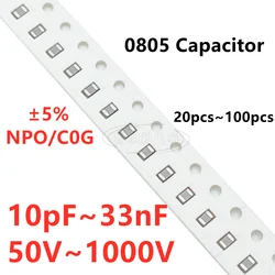 SMD Capacitor 10/22/33/47/68/100/220/330/470/680PF 1/1.5/1.8/2.2/2.7/3.3/3.9/4.7/5.6/6.8/8.2/10/15/22/33NF C0G NPO 500V 5%