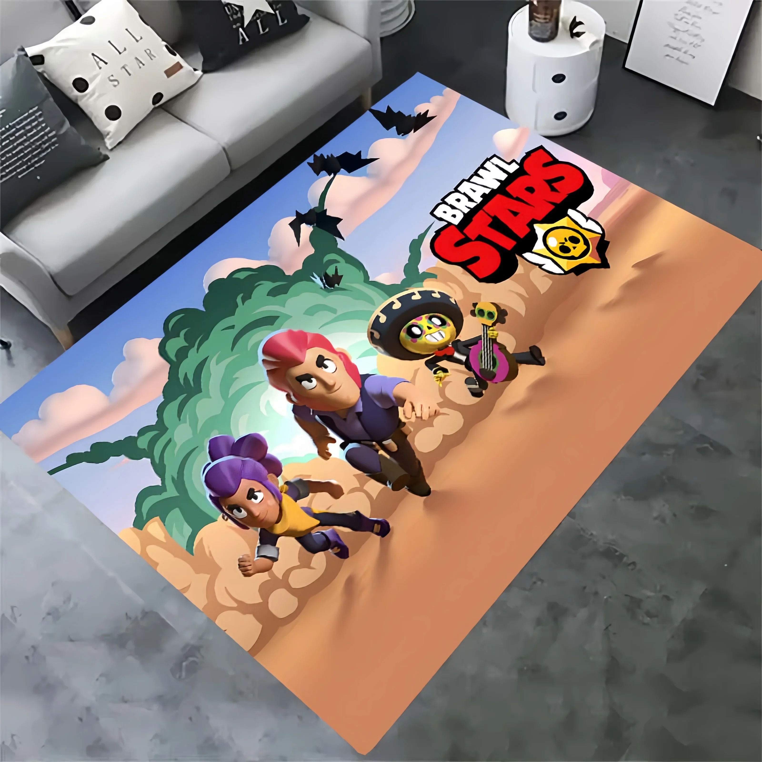 3D Game B-rawl Cartoon S-stars Printed carpet Home decor garden lawn pad children's room baby pad bathroom kitchen carpet  gift