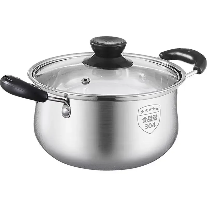 304 Thickened stainless steel stockpot household Pot Porridge Stock Gas Induction Cooker Pot