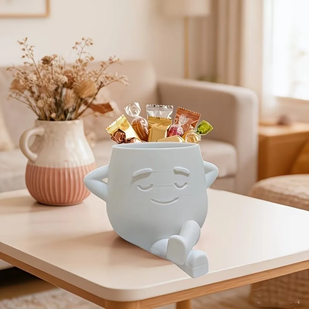 Cute Mini Size Plant Pot Stylish Design 3D Printed Head Planter Holder Ornaments Desktop Decoration Home Decor